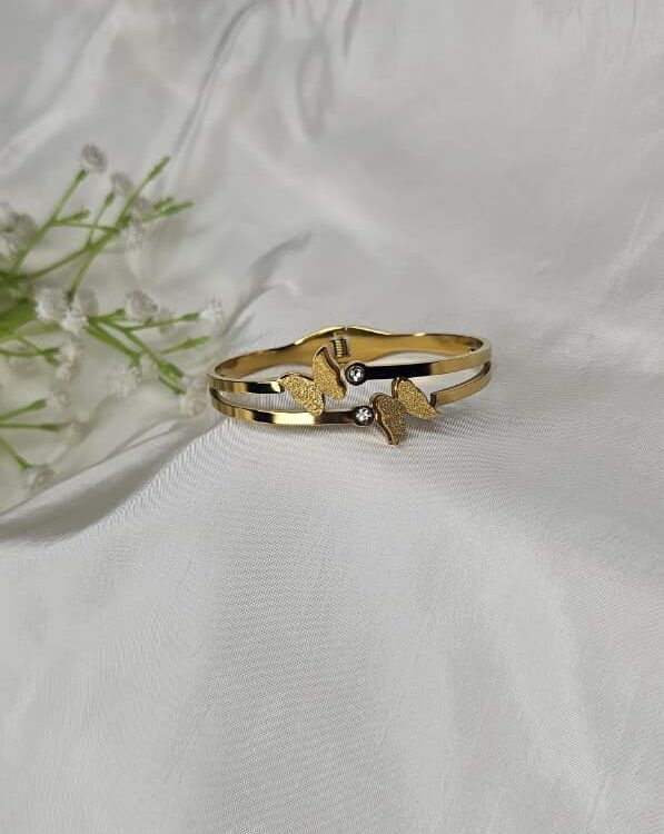 Anti-Tarnish Kada - Stone Butterfly 🦋