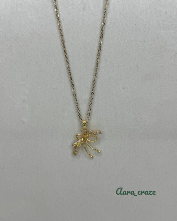 Anti-Tarnish Gold Chain - Bow